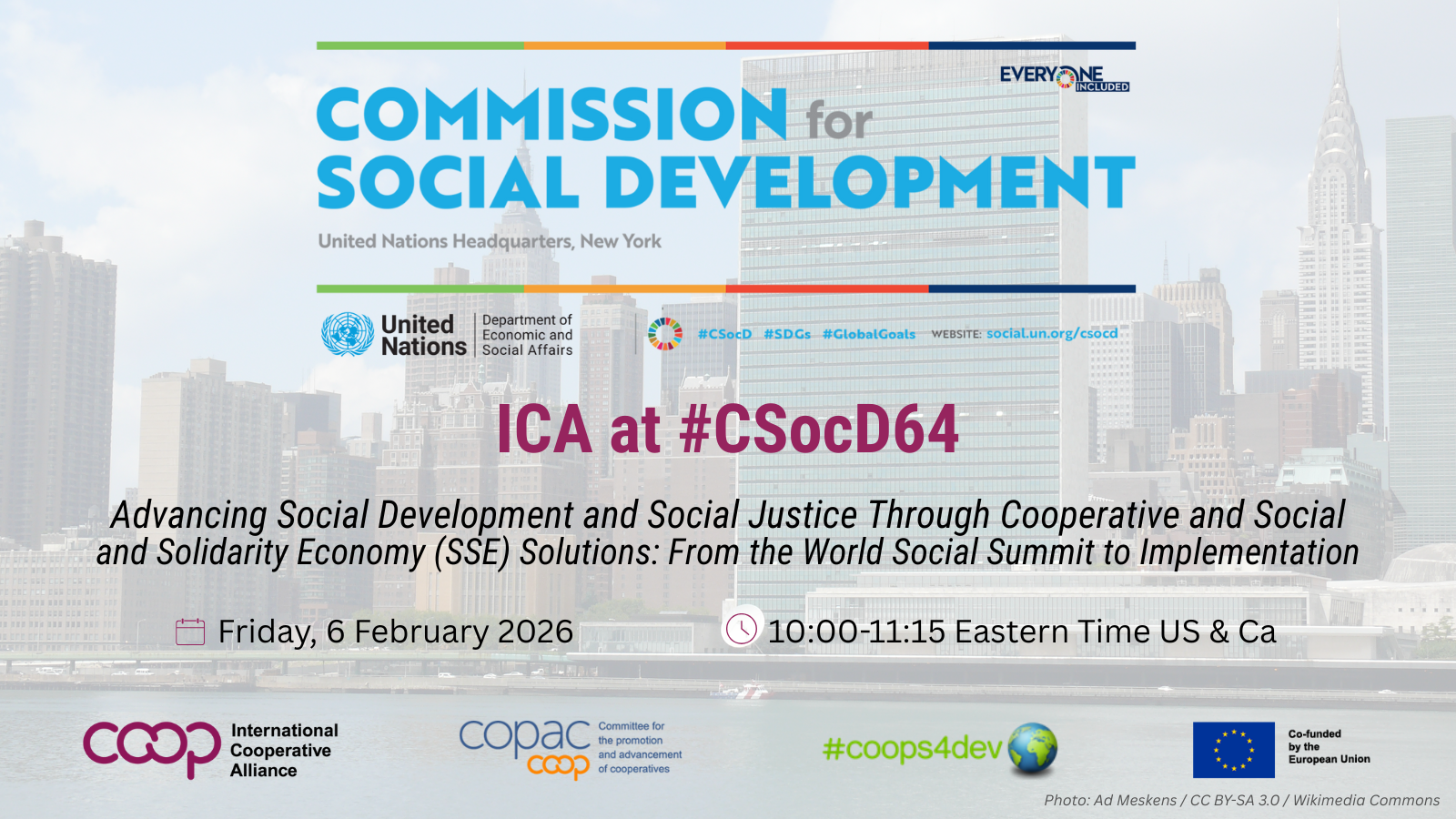 ICA at CSocD64 - 6 February