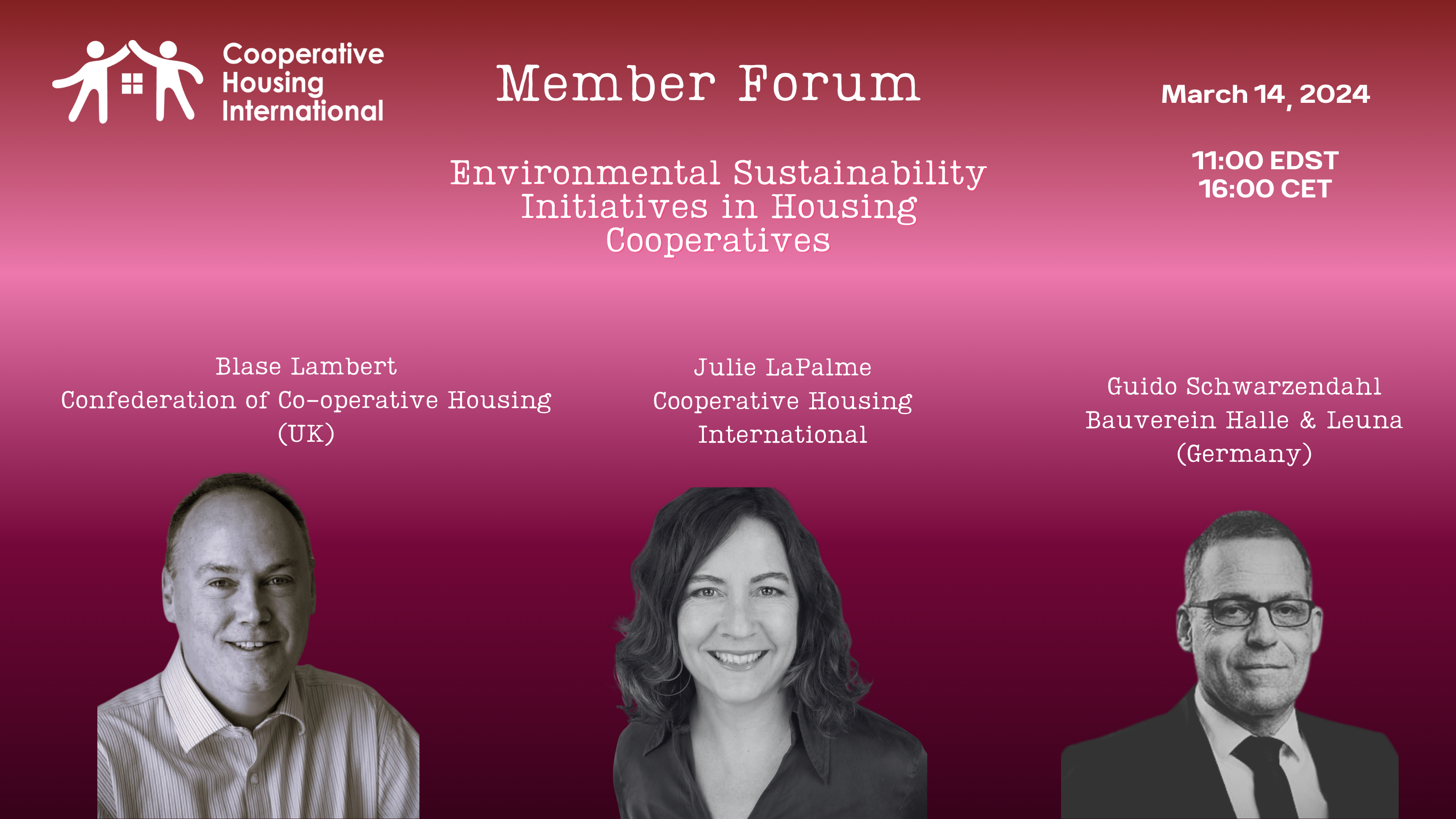 Member Forum-Environmental Sustainability in Housing Cooperatives