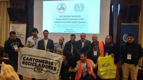 Participants at the ILO Waste Pickers Workshop, held in Ankara